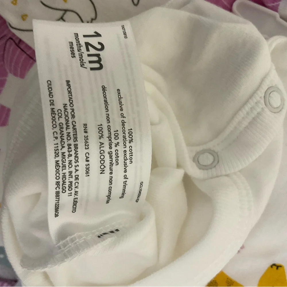 Carter's‎ Lavender and White Striped Bodysuit